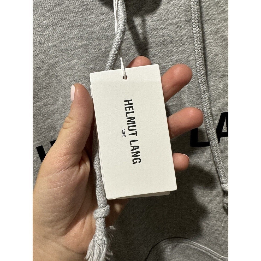 Helmut Lang Core Hoodie Logo Sweatshirt Size M VAPOR HEATHER L09HM521 Unisex​​​ - Picture 5 of 9